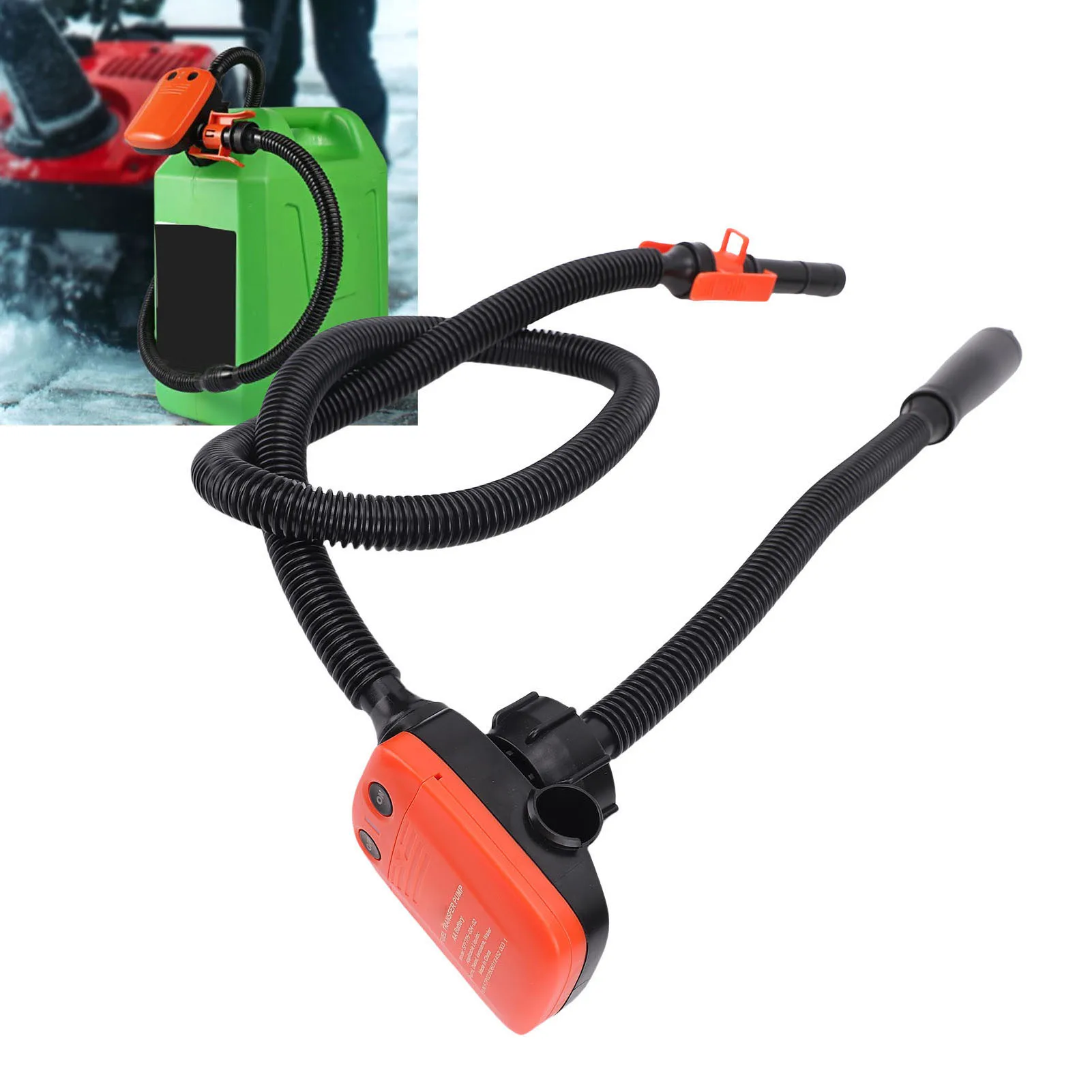 

Электрический переносной сифонный насос для перекачки топлива 2.4GPM с насадкой и удлиненным шлангом для бензина и дизельного топлива