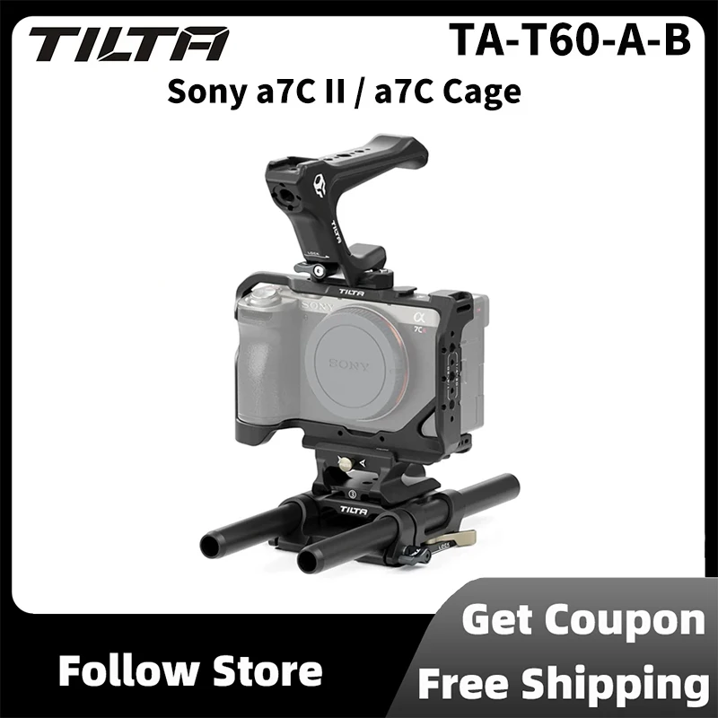 

TILTA TA-T60-A-B Full Camera Cage RIG Fuselage Protective Pro Kit For Sony a7C II / a7C R - Black Titanium Gray