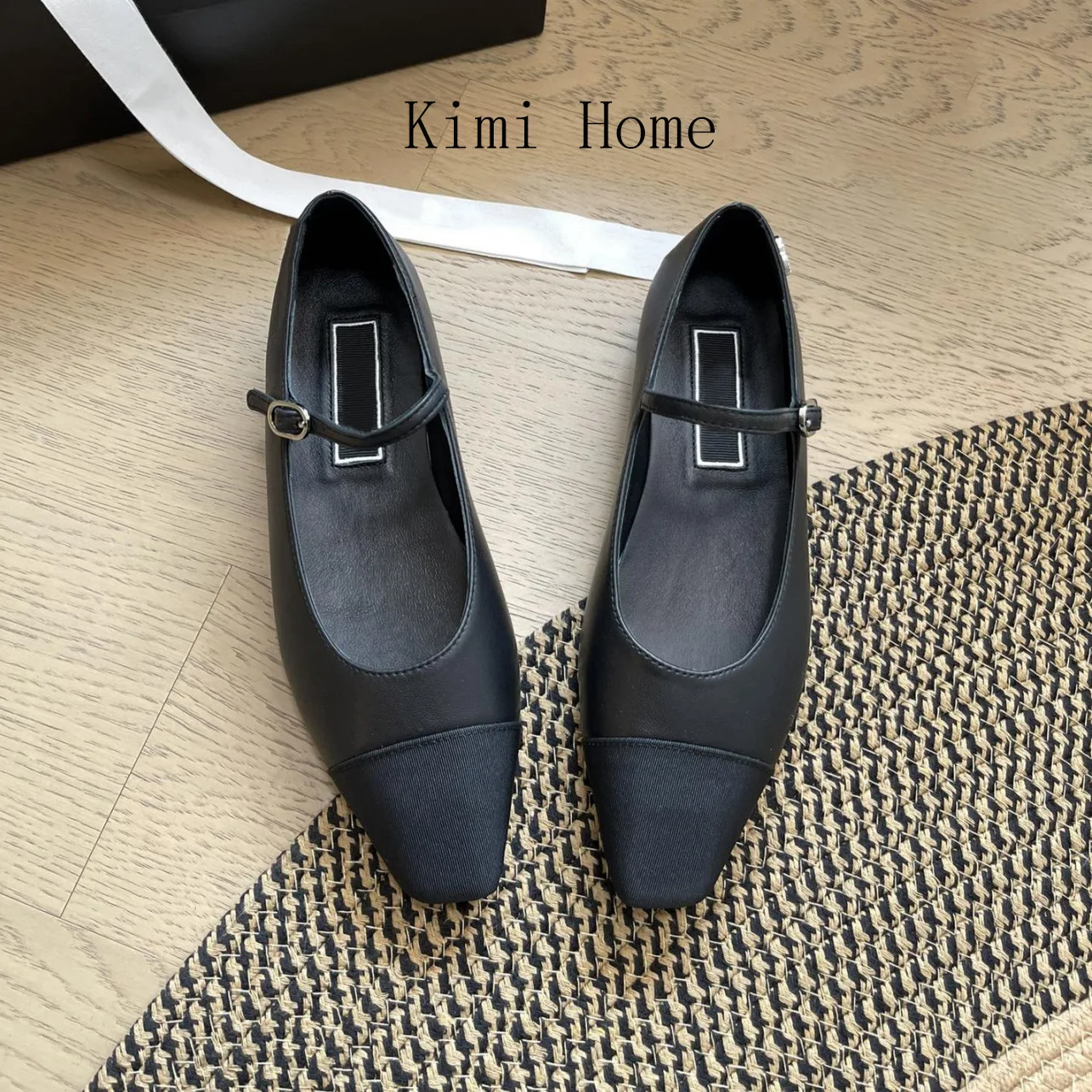 

New Women's Elegant & Sexy Square Toe Solid Colour Fashion Buckle Flat Shoes, Casual Simple Daily Wear Single Shoes, Party