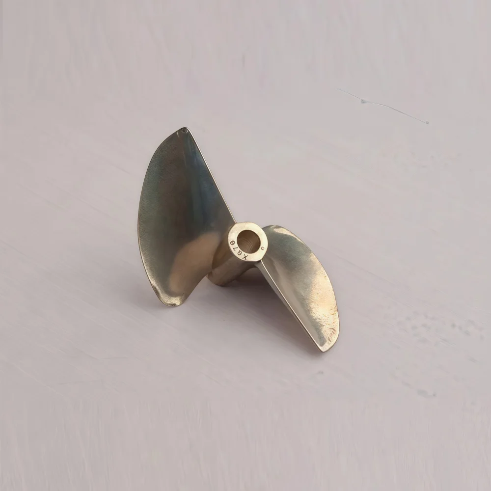 

FATJAY RC boat propeller 2-blade 6.35mm shaft size 67mm 70mm 72mm outer diameter pitch 1.4" Precision cast copper propeller