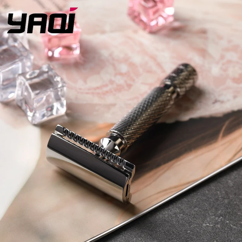 YAQI PILOT Stainless Steel Safety Razor -  length 84mm 0.95mm gap Hypoallergenic Men's Luxury Grooming Essentials