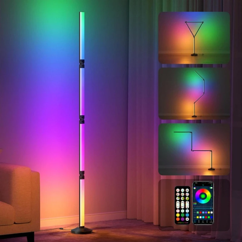 Aluminium RGB Ambient Light Living Room Bedroom Study Mood Lights Colorful Indoor Adjustable Lighting Lamp Home Decor Night Lamp