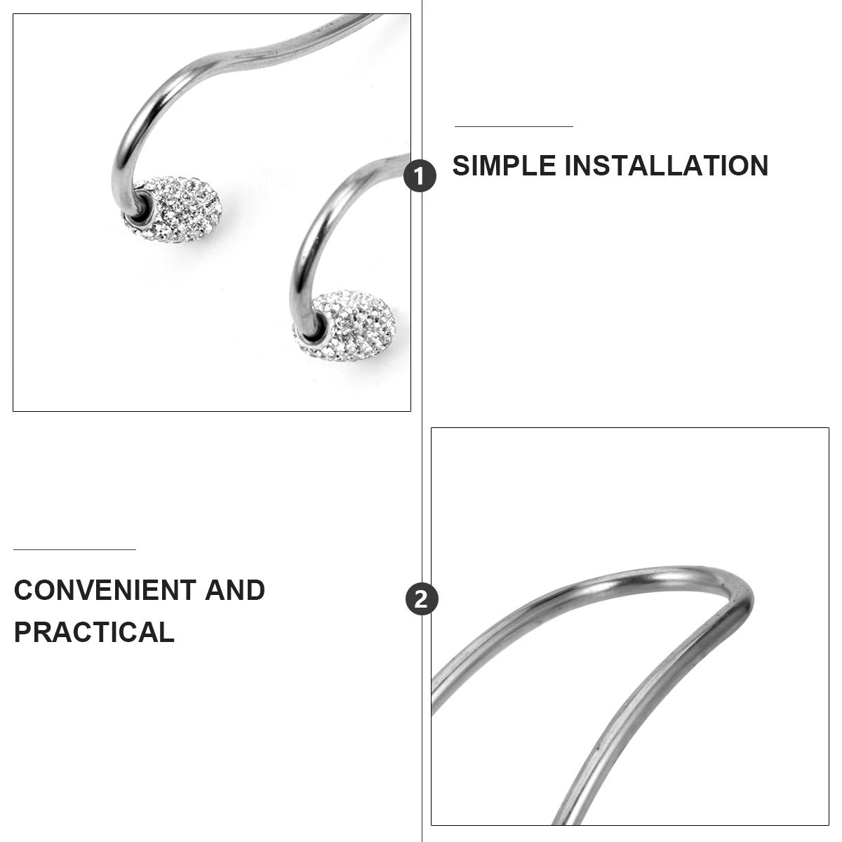 

1 Pair Stainless Steel Car Seat Hooks Heavy Duty 20Kg Foldable Car Headrest Hook For Back Seat Organizer