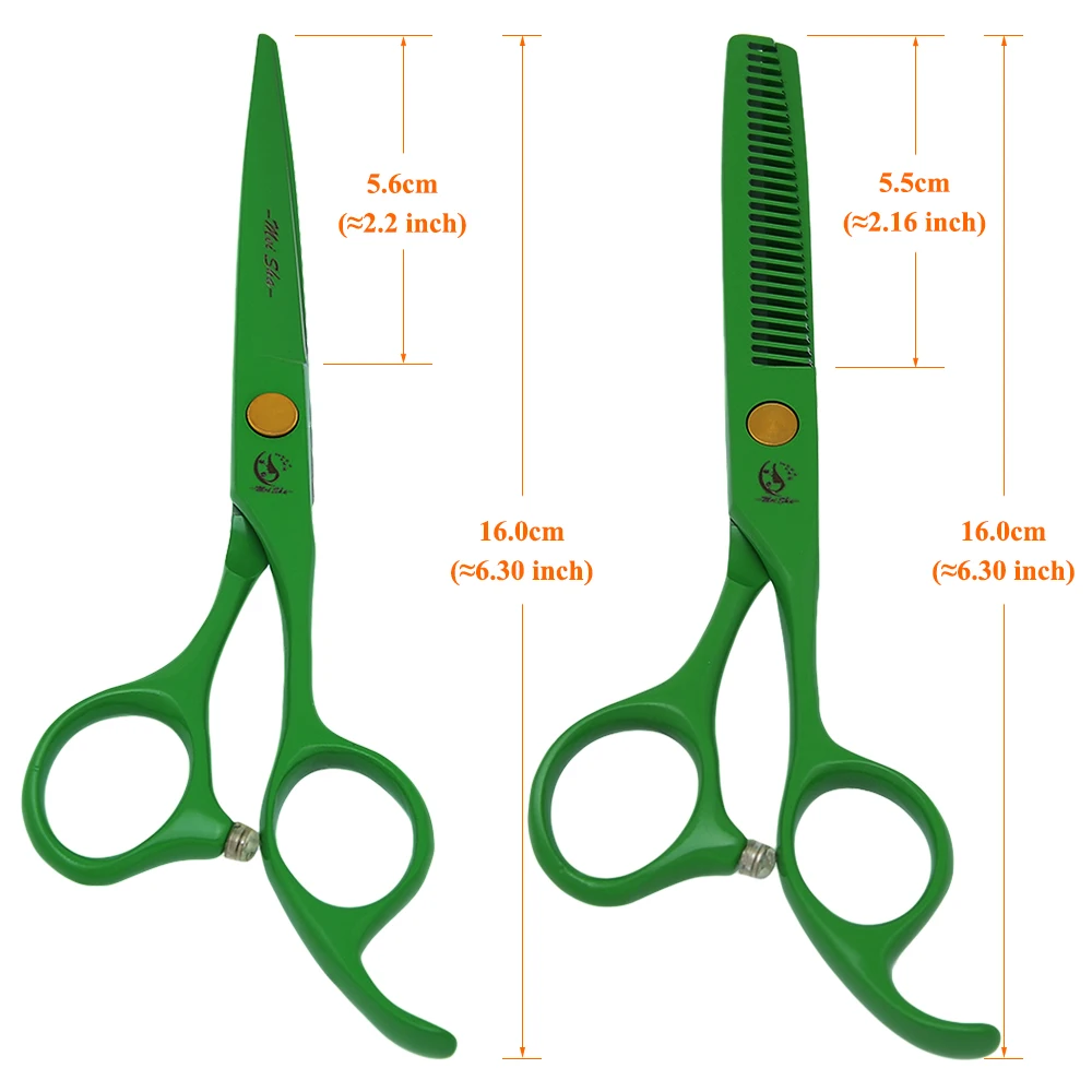 5.5 "مقصات تصفيف الشعر مقصات حلاقة لقص الشعر مقصات ترقق الصالون مشابك شخصية من الفولاذ الياباني A0070A #6