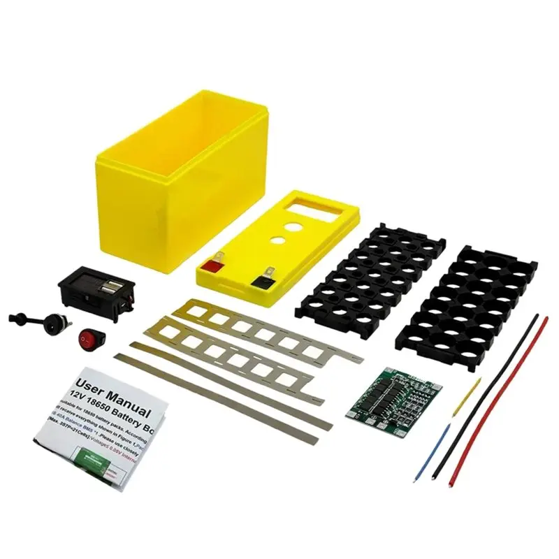 24-Hour Delivery For UPS Solar Compatible DIY 12V 18650 Battery Box Kit 3X7 18650 Holder+ 3S 40A BMS+ Nickel Voltage Display Dua