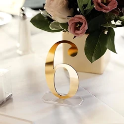 10pcs Acrylic Table Numbers with Holder Wedding Party DIY Decoration Table Signs Place Cards Table Flower Centerpieces