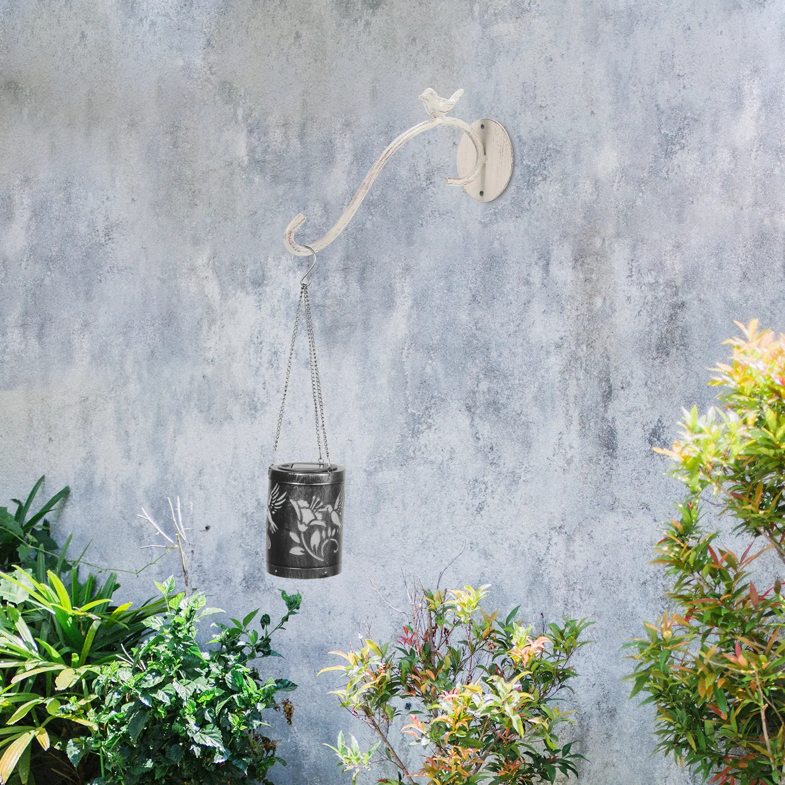 Iron Hanging Plant Hook Wall Mounted Simple Fixing Hook Outdoor Garden Balcony Hanging Basket Bracket Plant Holder Minimalist