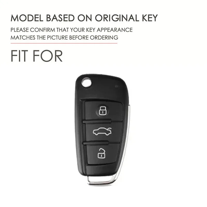 Fob Protector Car Key Case Cover Leather Keychain Holder Accessories for Audi A1 A3 Q2l Q3 S3 S5 S6 R8 Tt Old Q7 Q5 A6 A4 Bag