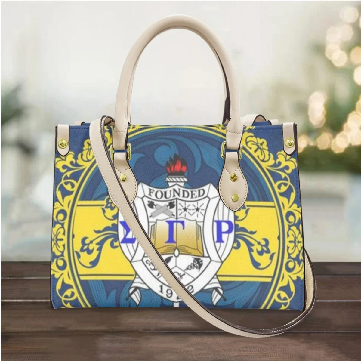 Women Handbag Sigma Gamma Rho Flower Designer Messenger Bag Luxury PU Leather Wallet Totes Small Women Street Cross Body Bags