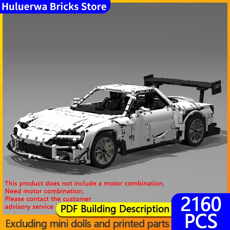 

Модель скоростного гоночного автомобиля MOC, строительные кирпичи RX7, широкоформатный гиперкар, модульная технология, детские праздничные подарки, сборка игрушек, костюм