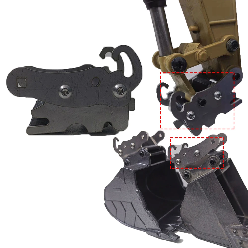 Metal Manual Bucket Changer Quick Release Excavator Bucket Modification Kit for Huina 350/550/560/580/592/593/594/1580