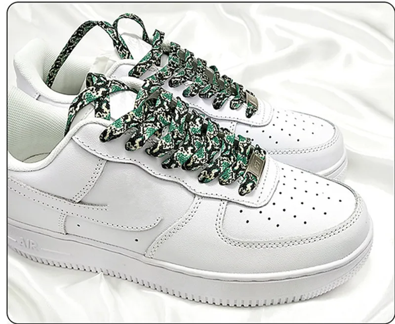 Fashion Snake Pattern Shoelaces individuality Python Fish Print Women Men Pattern High-top Canvas Sneakers Shoelace Dropship