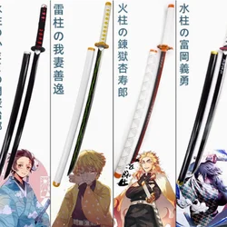 Demon Slayer Katana Sword Anime Assembled Original Cosplay Props Orange Rengoku Kyoujurou Kamado Tanjirou Swords 72cm
