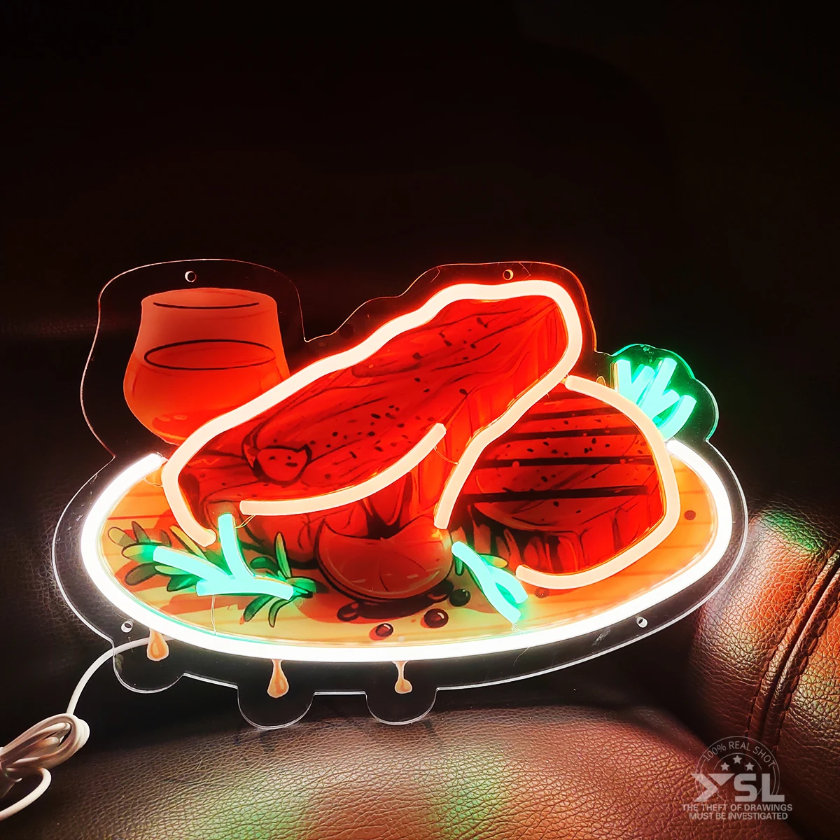 Barbecue wine neon signs for family gatherings barbecue shop holiday party bar led neon signs decoration to create an atmosphere