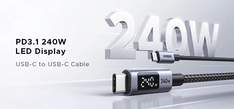 UGREEN PD100W USB Type C To USB C Cable for iPhone Duo 18Pro 17 Samsung S26 25 iPad Laptop Fast Charger Cord 5A E-Marker Chip
