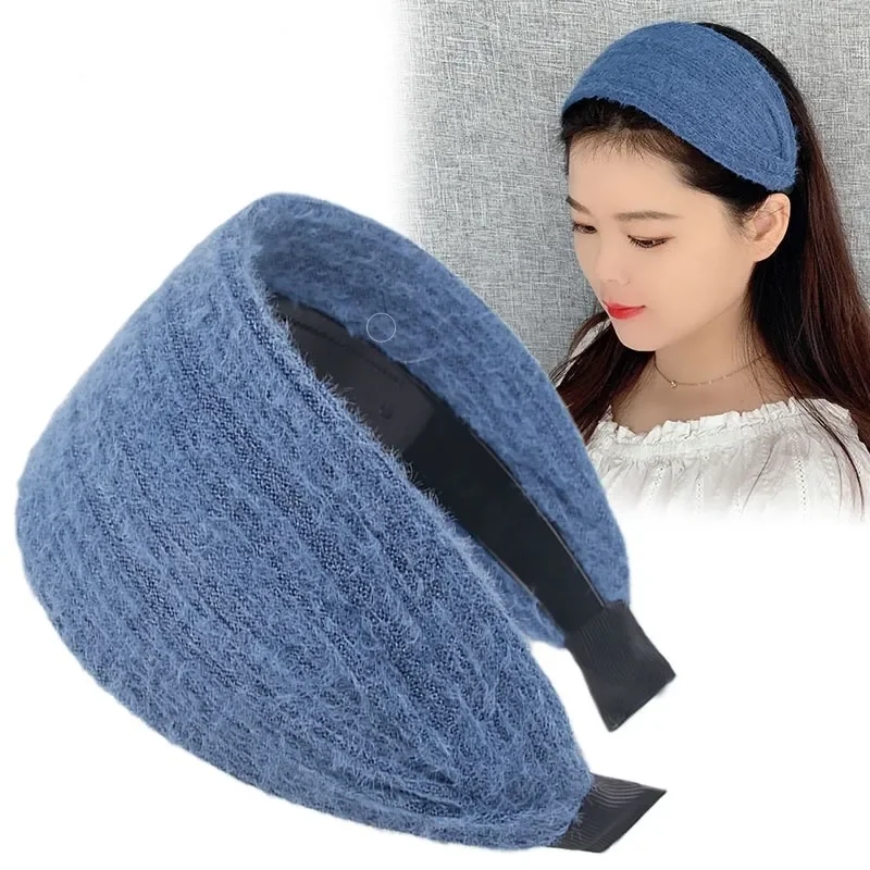 Autumn and Winter Wide-Brimmed Wool Headband Female Elegant Graceful Toothed Hairpin Warm  Accessories Hair Bands for Women