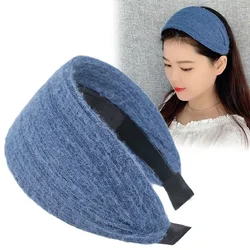 Autumn and Winter Wide-Brimmed Wool Headband Female Elegant Graceful Toothed Warm Accessories Hair Bands for Women
