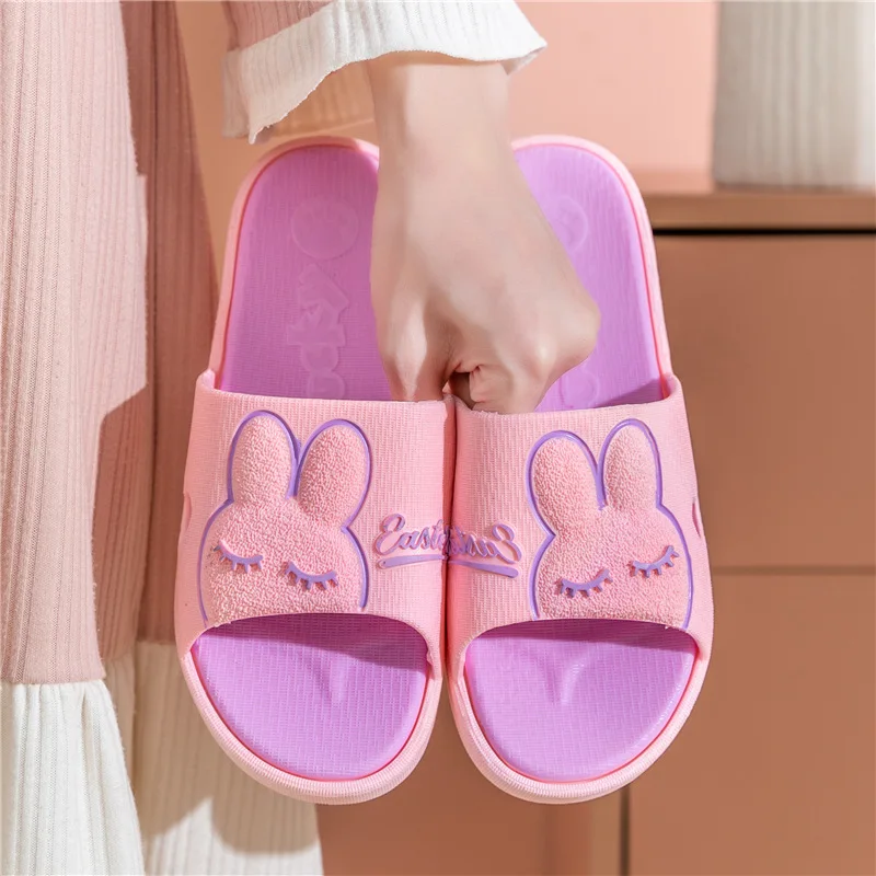 

Platform Home Slippers Cloud Women Summer Beach Slides flip flops Rabbit Cute Cartoon Kawaii Soft Sole Beach Female Sandals 2024