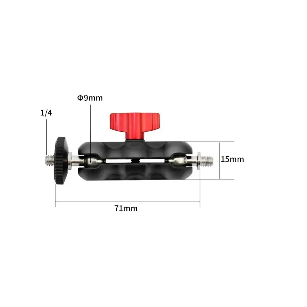 Super Clamp Magic Arm สําหรับที่วางโทรศัพท์ Action Camera Mount โลหะ Double Ball Head พร้อมด้าย