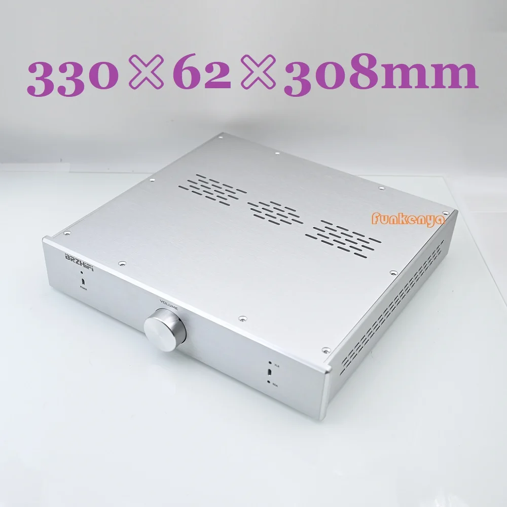 330X62X308mm Preamp Amplifier Chassis DIY JC2 Aluminum Enclosure Pre Amp Housing Audio Preamplifier Case