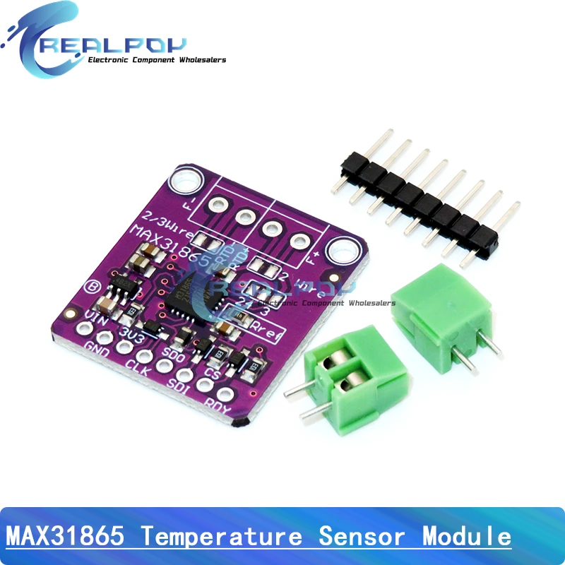 MAX31865 Temperature Sensor Module GY-MAX31865 RTD Digital Conversion Module Electronic DIY Board PT100-PT1000 for Arduino