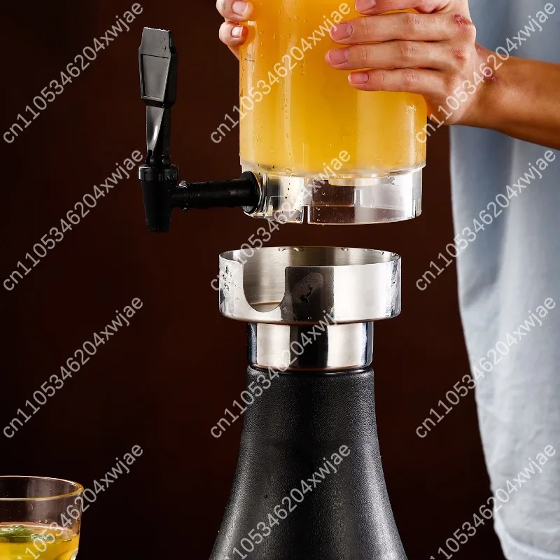 3L Beverage Dispenser Tower with Stand and Tap Party Drink Server for Bar KTV Nightclub