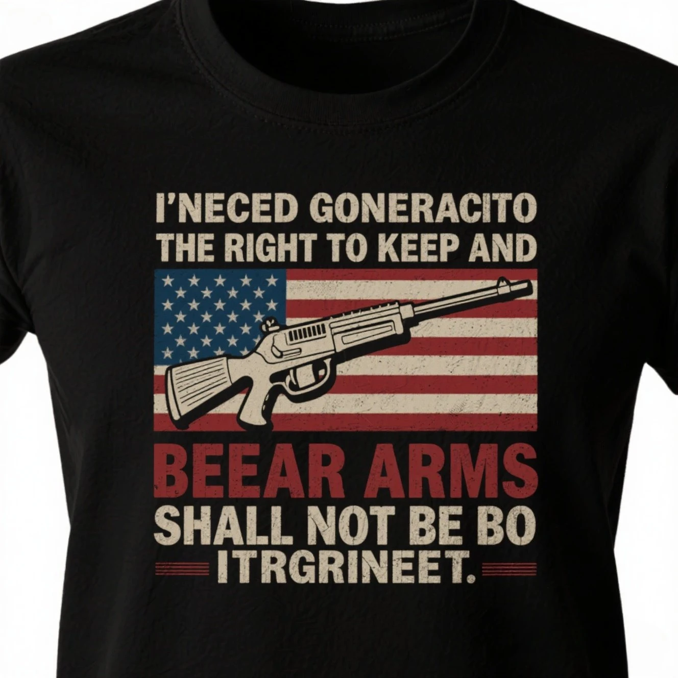 The Right To Keep And Bear Arms Shall Not Be Infringed Patriotic T-Shirt 100% Cotton O-Neck Short Sleeve Casual Mens T-shirt