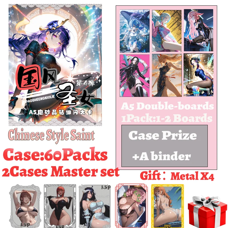 

2025 Latest A5 Boards Chinese Style Saint Hobby Spicy Waifu Board Doujin Booster Rem Boa Nami Genshin Furina Rare Card Toy Gifts
