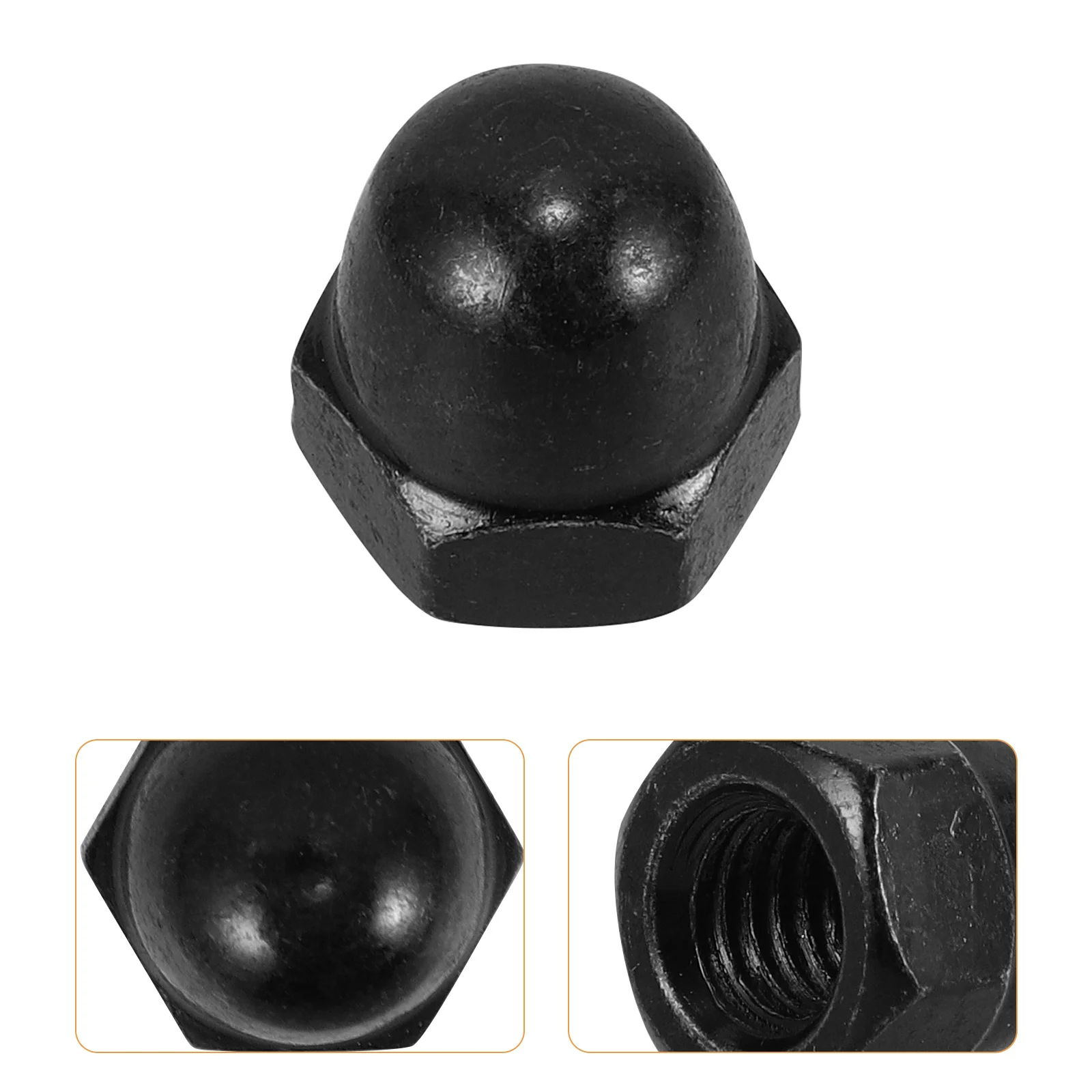 

24pcs Black Zinc Plated Nut Dome Bolt Cap Carbon Steel Screw End Cover Insulated Protective Caps For Bolts Fasteners Hardware