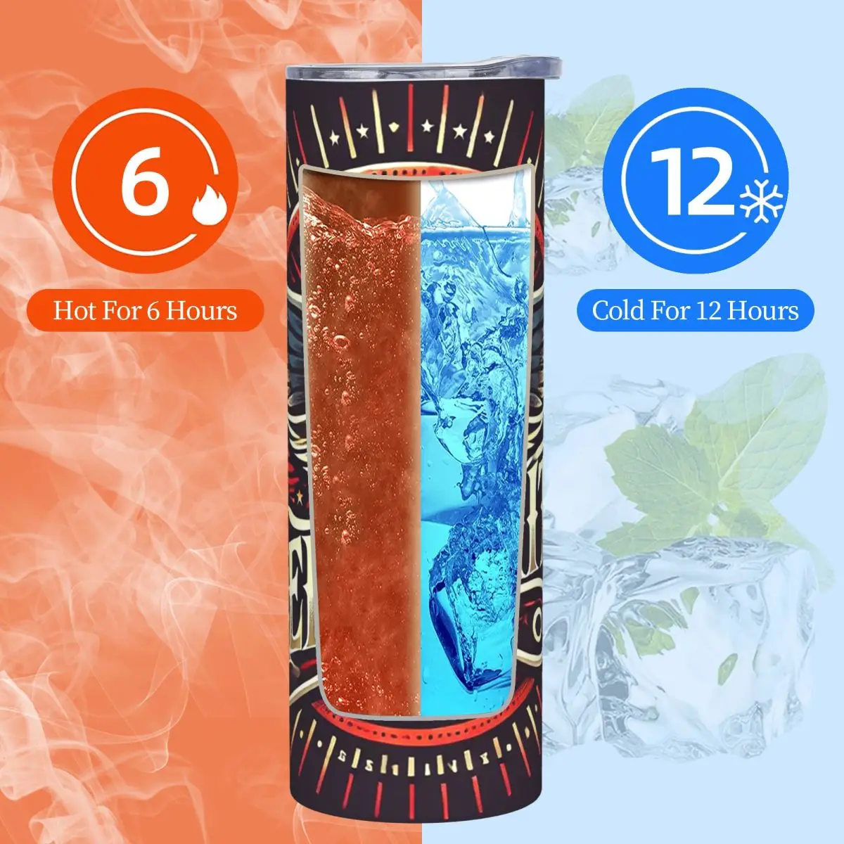 روك إيروسميث باند كوب من الفولاذ المقاوم للصدأ كوب معزول مفرغ كوب حراري بارد مع غطاء 20 أونصة