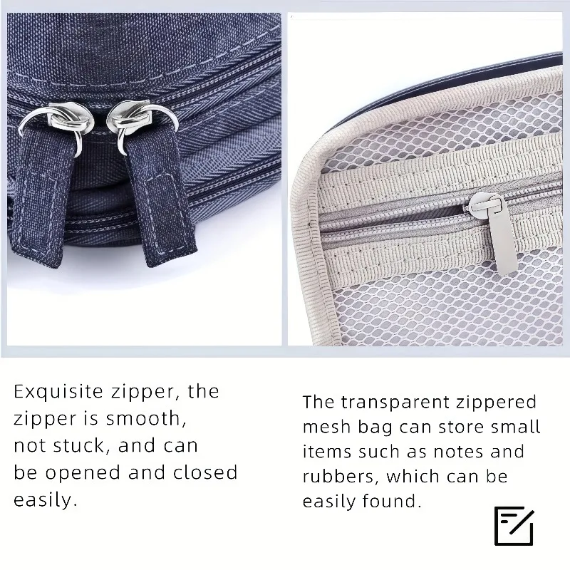 مقلمة ذات سعة كبيرة جدًا مقلمة عصرية متعددة الوظائف بتصميم متين بطبقة مزدوجة مناسبة للاستخدام المدرسي والمكتبي