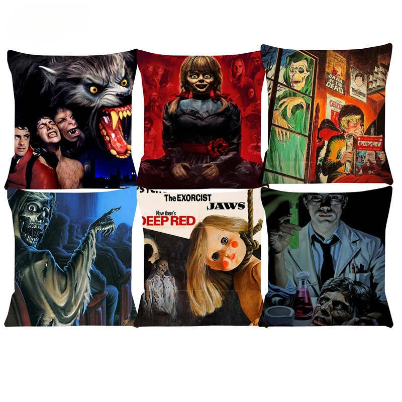 

45x45cm Cushion Cover Horror Movie Stills Pillow For Chairs Home Decorative Cushions For Sofa Throw Pillow Cover