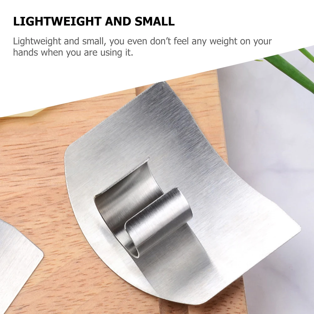 6pcs Finger Protector Stainless Steel Anti Rust Kitchen Tool Food Cutting Guard Adjustable Design Fits Most Fingers Safe Cooking