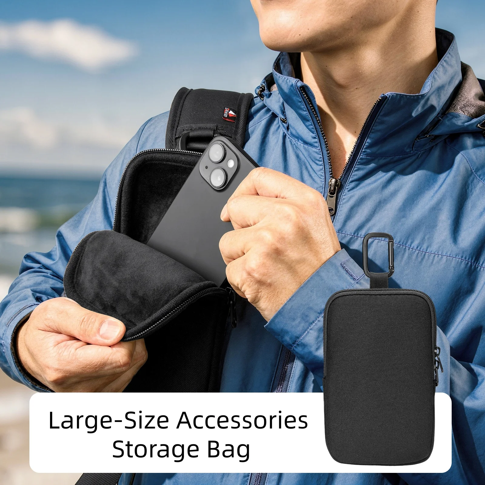 

Strap for Turtlebox Original Gen3 Speaker, Shoulder Strap with Phone Storage Pouch Travel Carrying Pouch