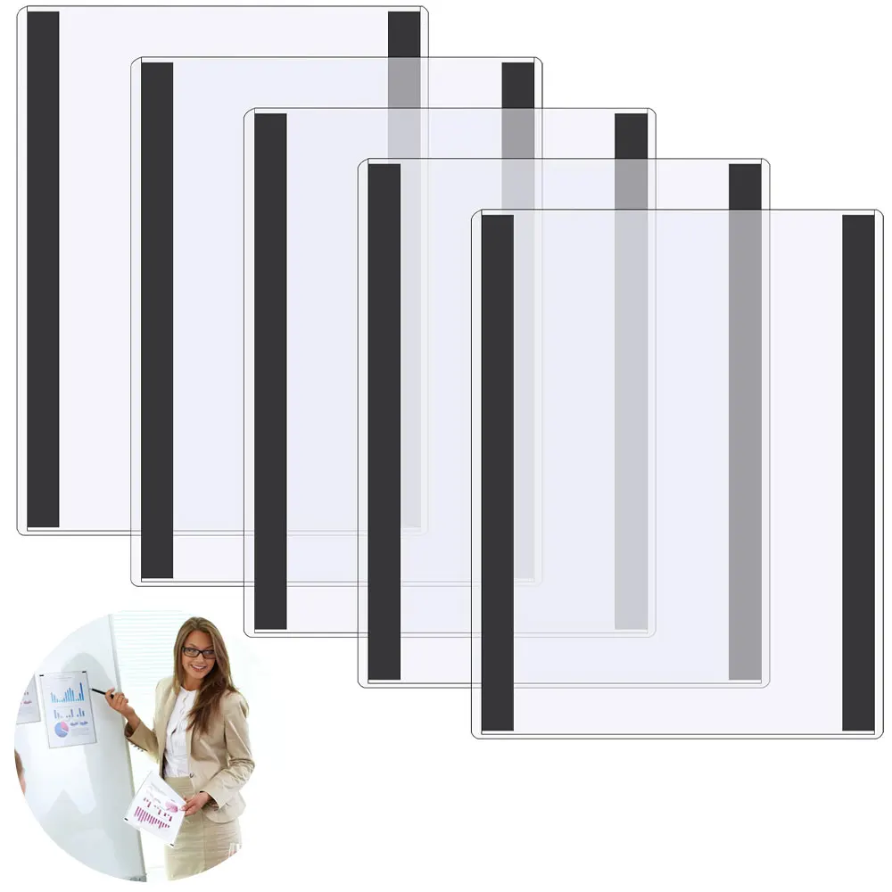 

5/10 шт. магнитная прозрачная пластиковая рамка для файлов, жесткий магнитный держатель для вывесок 8,5x11 дюймов, идеально подходит для домашнего и офисного дисплея.