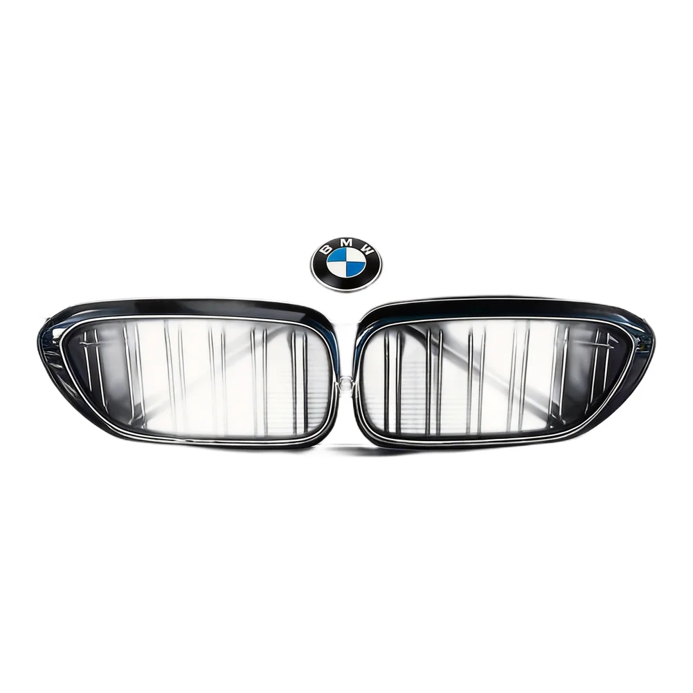 2Pcs Front Grille Trim Strips for BMW F30 F31 F32 For F33 F34 F35 ABS Material Easy Installation Stylish Appearance