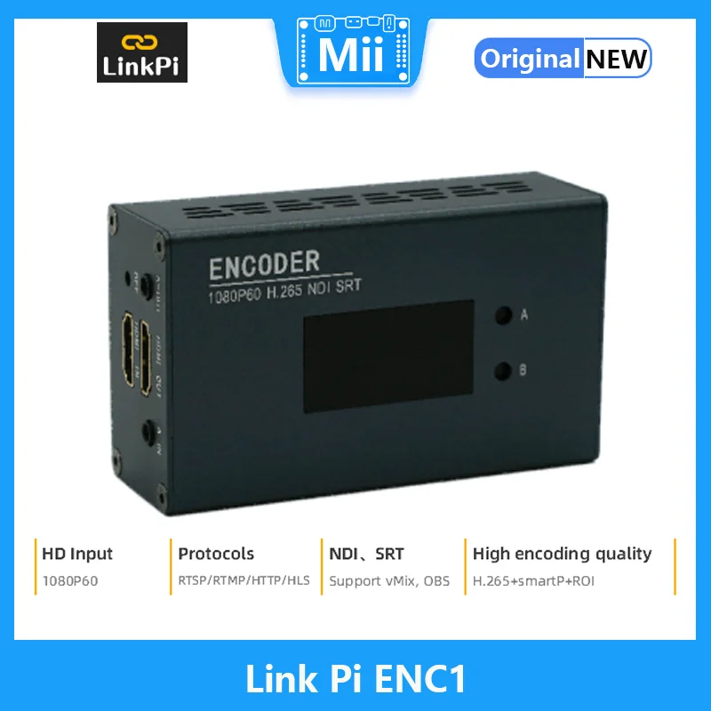 [ENC1] decodificatore Encoder HDMI 1080P NDI SRT RTMP RTSP Live Stream IPCam