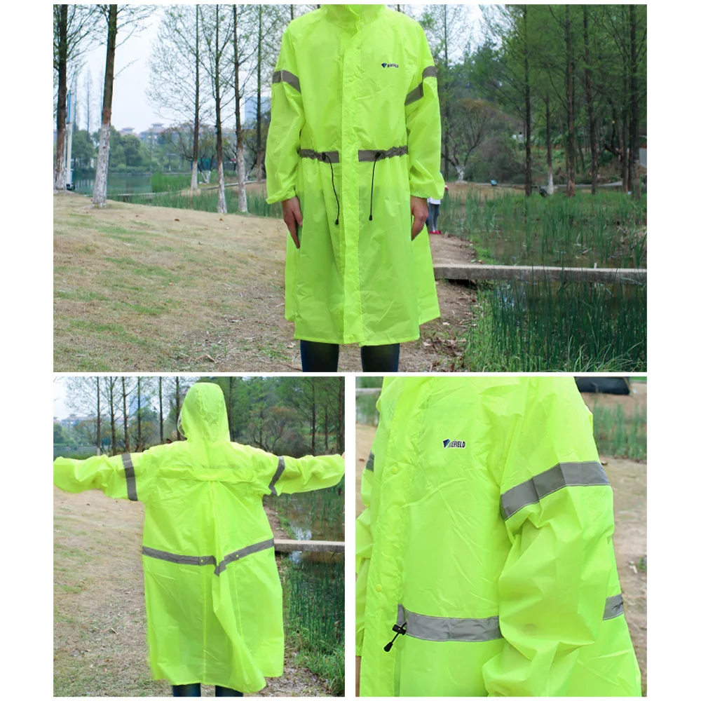 Poncho impermeable reflectante para pesca con capucha y mangas