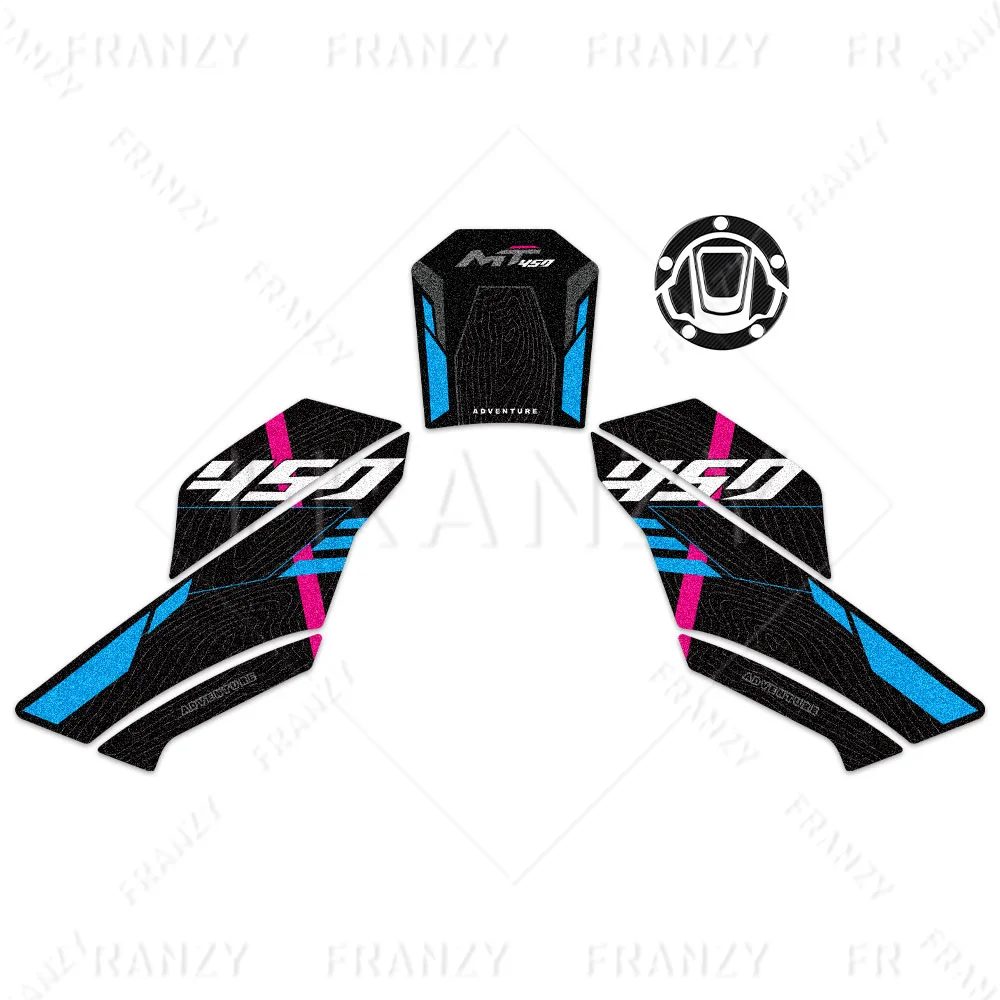 3M Motorcycle Fuel Tank Pad Stickers Protector Anti Slip Decals Accessories For CFMOTO CF moto 450MT 450 mt 2024