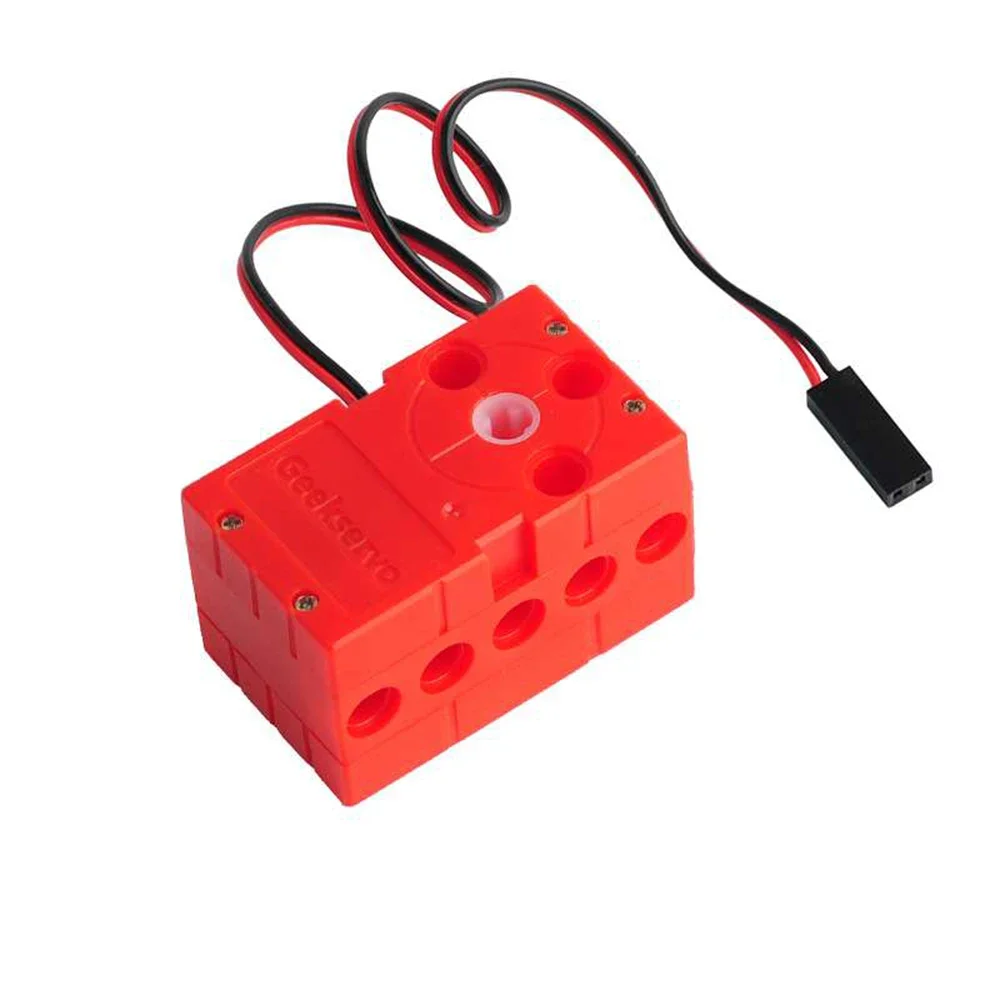 1/2/4PCS 0.7kg Geek servo 360 Degree Continuous Rotation Motor fast motor double shaft large torque red compatible with legoeds