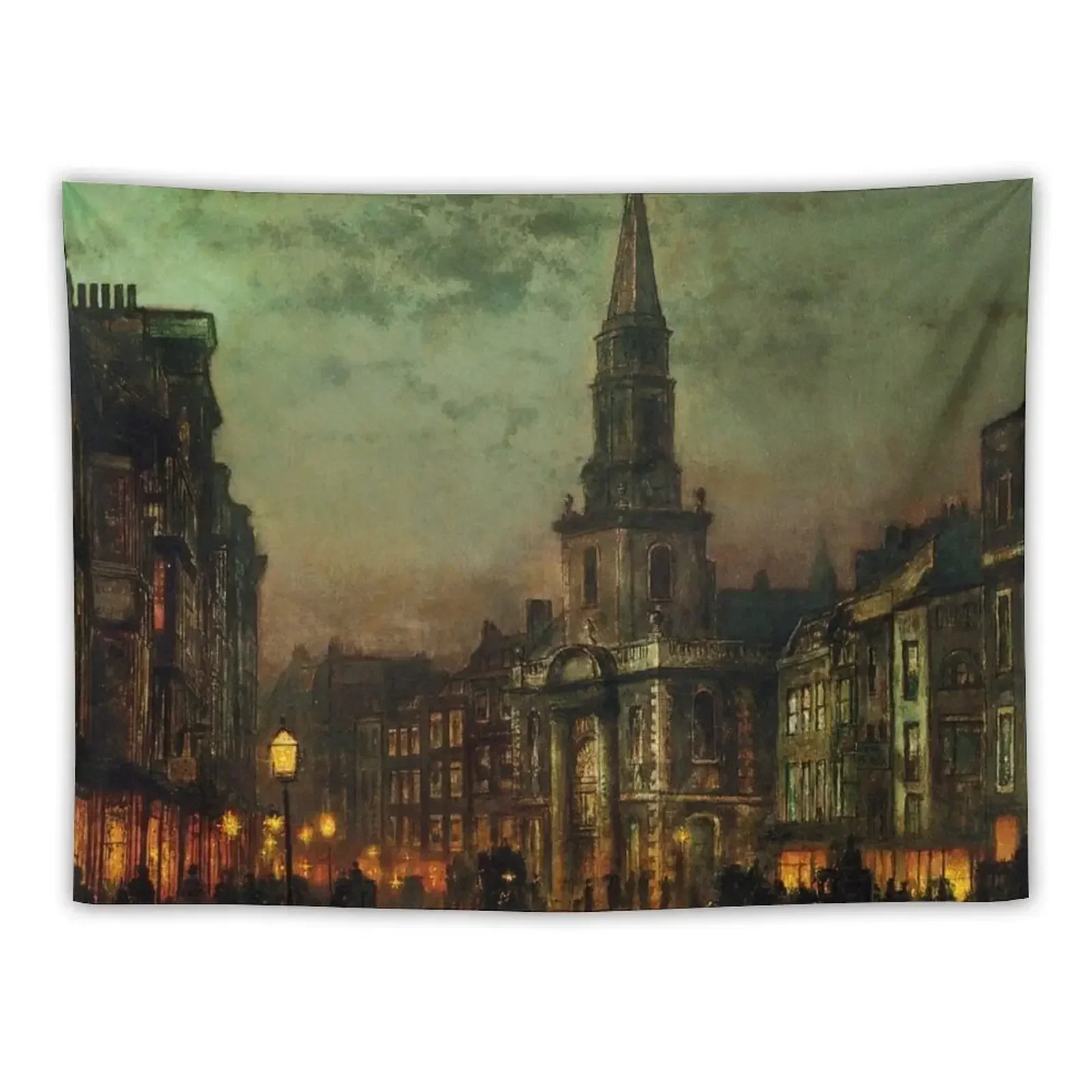 Blackman Street, London - John Atkinson Grimshaw Tapestry Bedroom Decorations Living Room Decoration Wall Carpet Tapestry