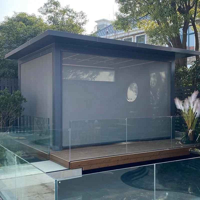 Factory Price Outdoor Space With Automatic Drive Exterior Zip Track Outdoor Roller Blinds Effortless Shade