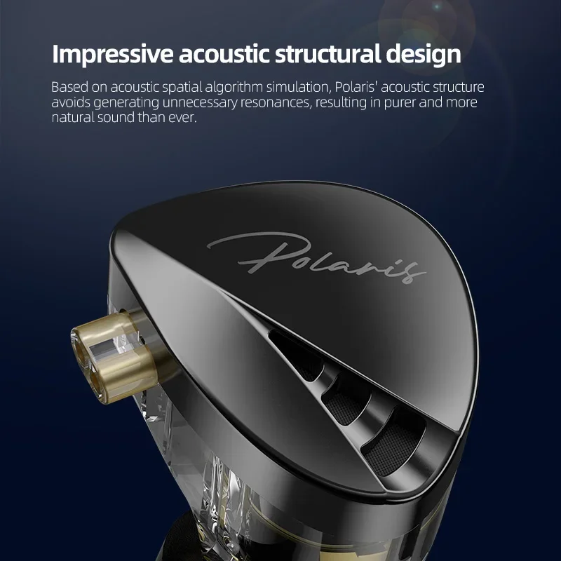 سماعة أذن CCA Polaris داخل الأذن، فلتر تردد قابل للتعديل مع مفتاح سماعات HiFi ذات تجويف مزدوج، رأس سلكي ديناميكي