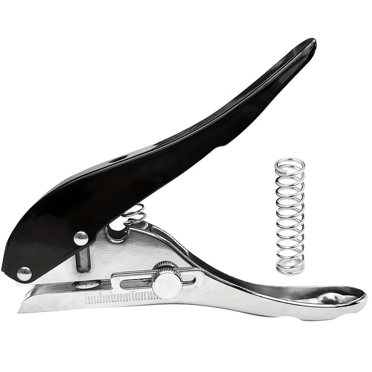 

Heavy Duty Manual Puncher with A Hole Spacing of 8mm, Portable Paper Puncher Suitable for Paper, Cards, Plastics, and Cardboard