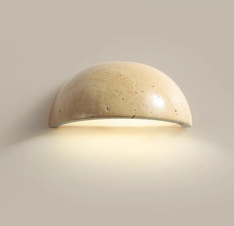Mini LED Wall Light Natural Stone Sconce
