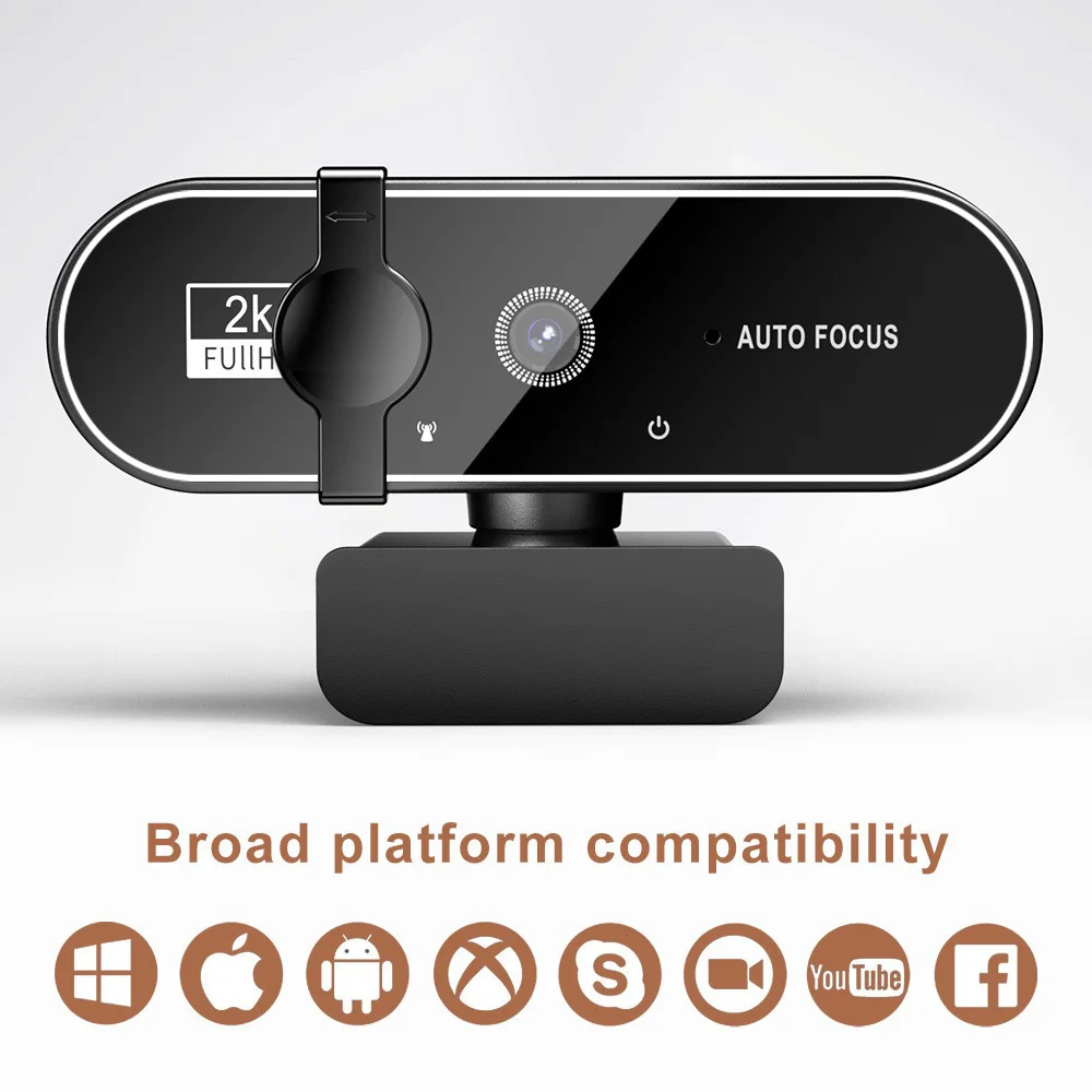 كاميرات الويب 4K USB كاميرا ويب مع ميكروفون التركيز التلقائي 2K كاميرا جهاز كمبيوتر شخصي كمبيوتر محمول البث المباشر 1080P كاميرا ويب لمكالمات الفيديو