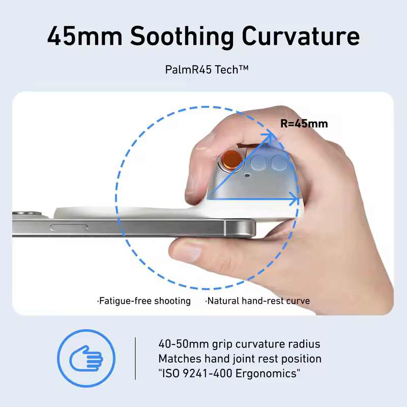 TELESIN Magnetic Phone Camera Shoot Hand Grip Phone Holder Shooting Aid Remote Control Handle for Iphone HUAWEI SAMSUNG Phone - Image 4