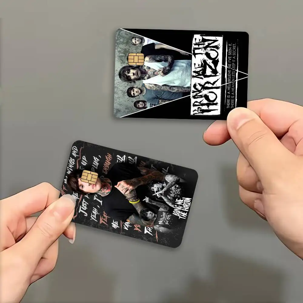 Rock Band B-Bring M-Me The H-Horizon Game Film Cover Sticker Case for Small Chip Credit Debit Card Front Side