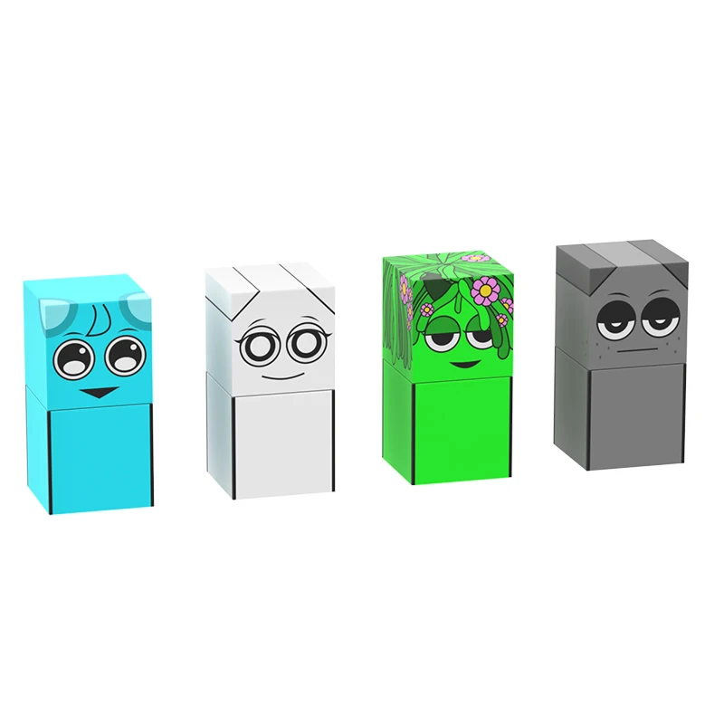 MOC Incredibox Sprunki Magnetic Blocks Music Game 8 Figures Magnetic Cube Toys for Sensory STEM Education Preschool Magnet Toys