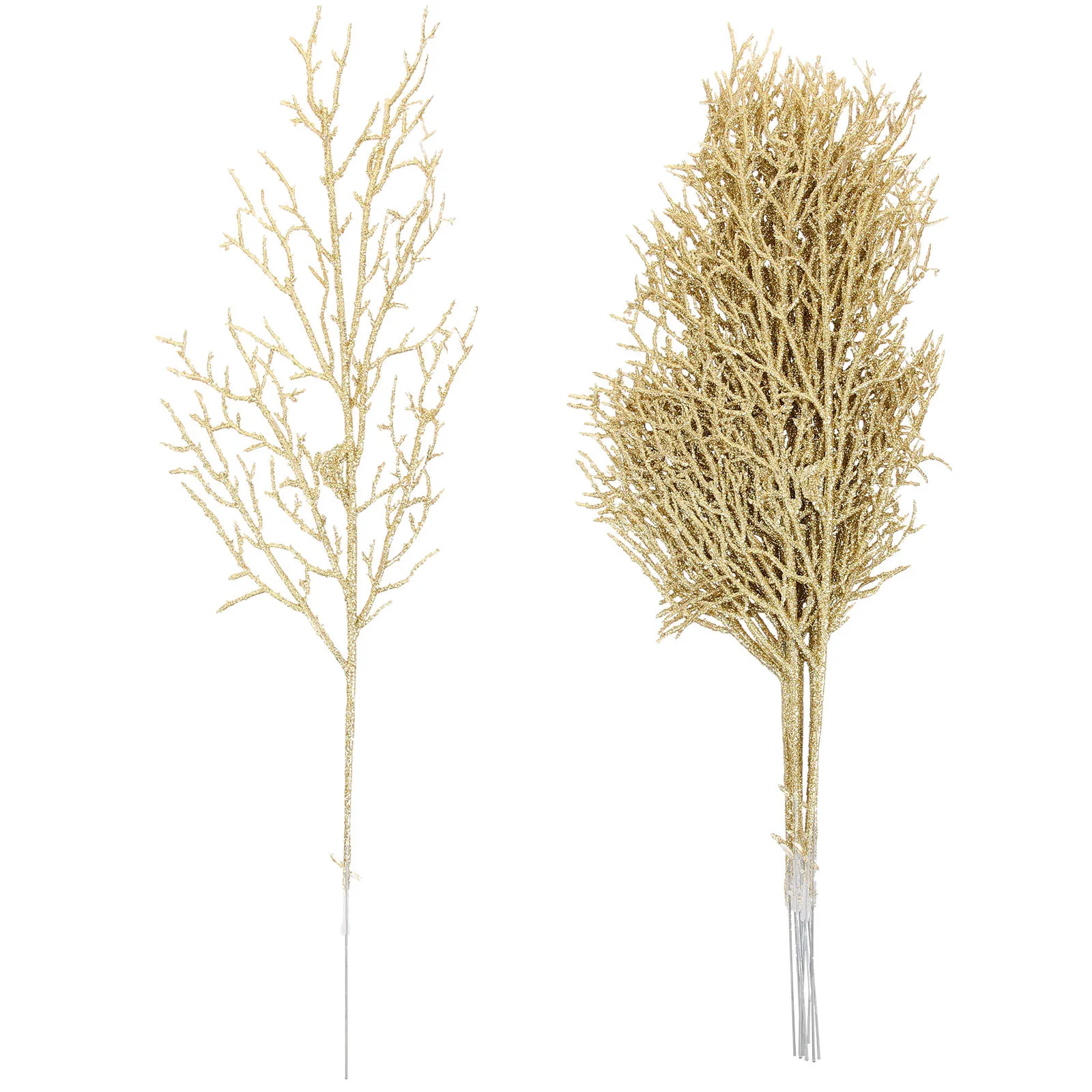 

10Pcs Artificial Glitter Leaves Xmas Tree Festival Decoration Simulation Leaves Props Party Supplies Artificial Plants
